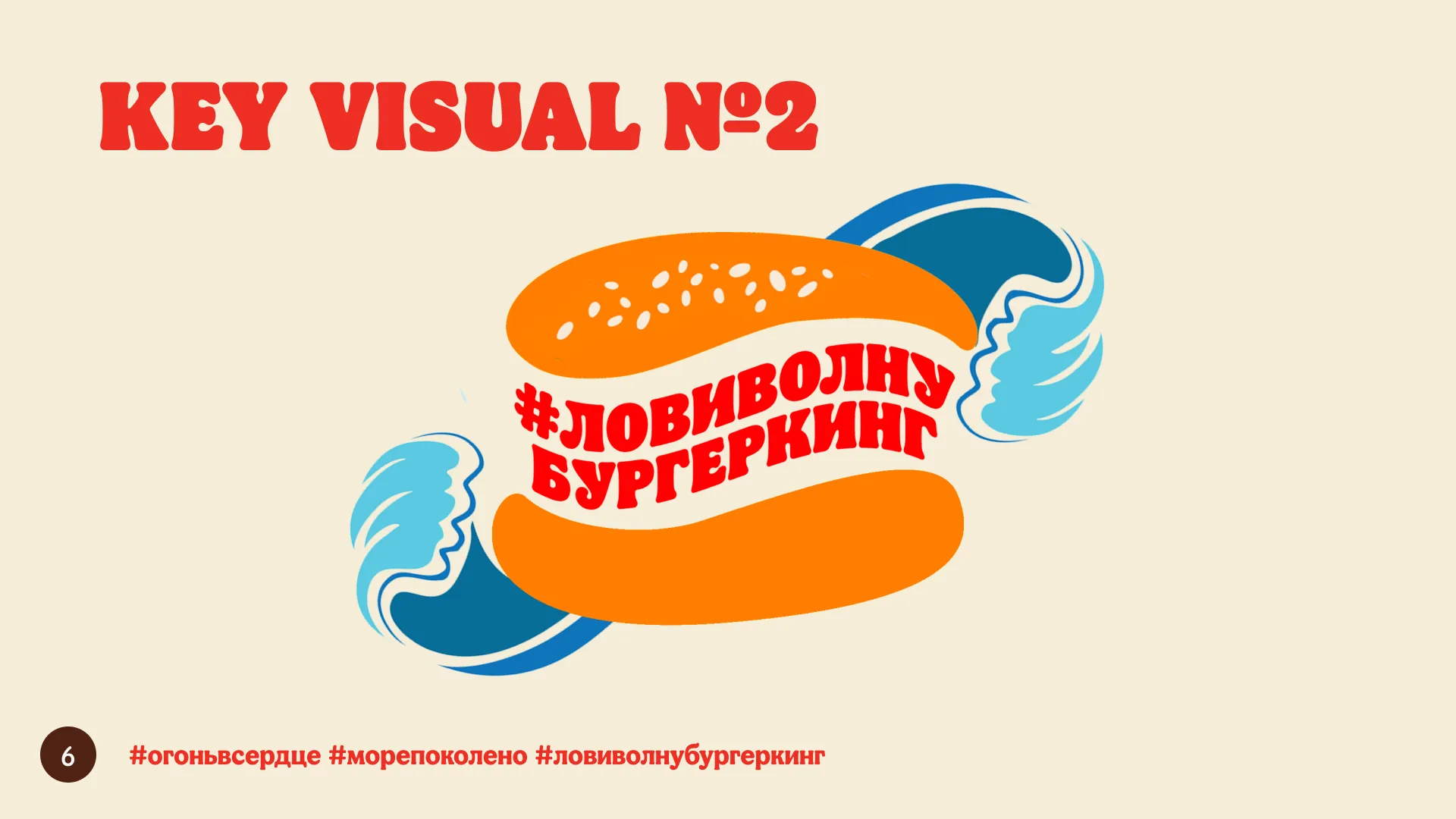 Ключевой визуал №2: бургер на волне