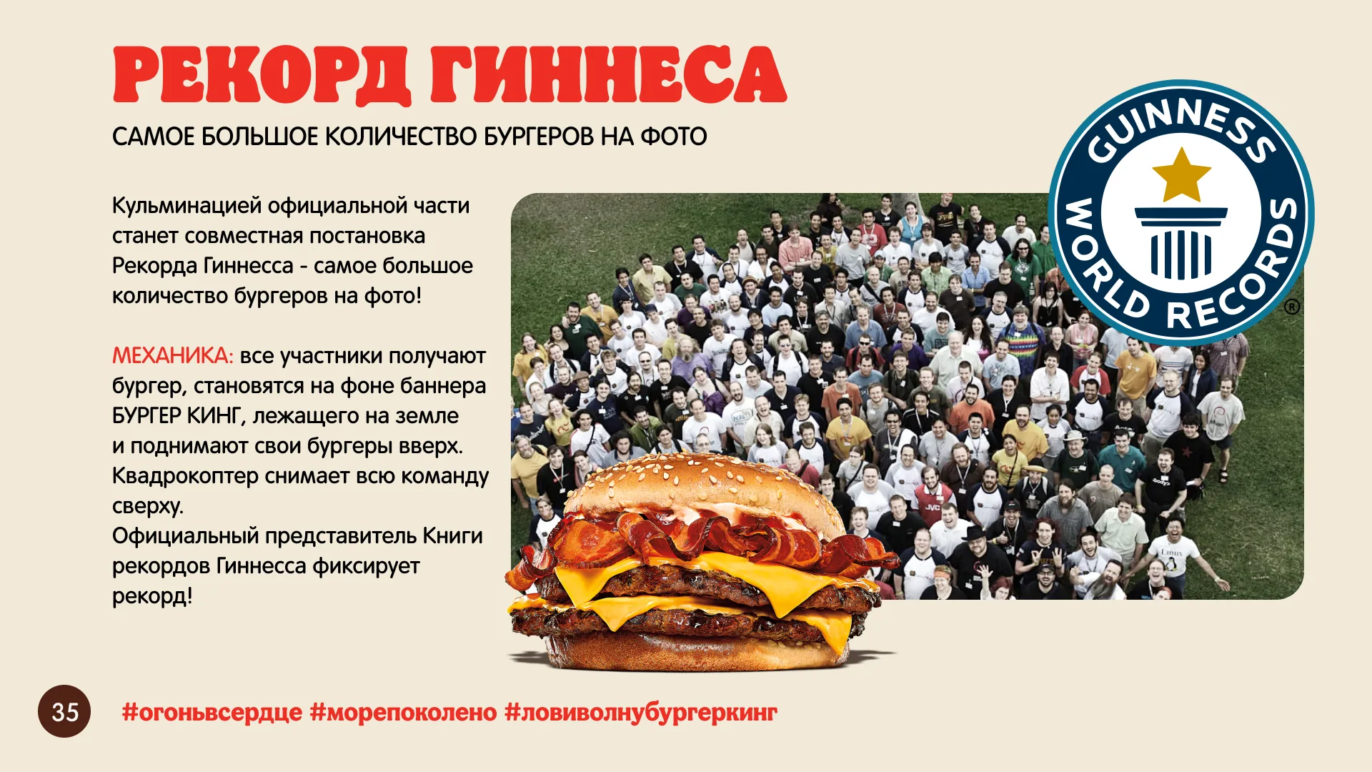 Рекорд Гиннесса: больше всего бургеров на одном фото